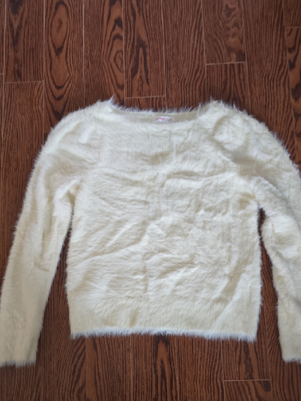 Joe Fresh Cream Fuzzy Crewneck Sweater